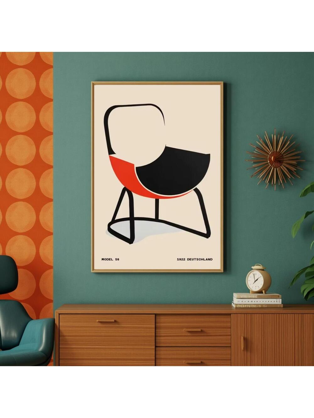 1922 Deutschland Model 56 Bauhaus Chair Poster Canvas Print 40x50cm